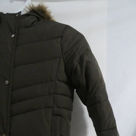 ZARA - Outerwear Collection | size 7 girls | Brown Hooded Puffer Coat - Picture 6 of 14
